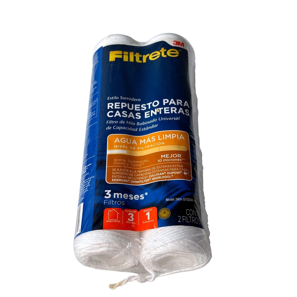 3M Filtrete Whole House Replacement String Wound Water Filter 2pk 3WH-STDSW-F02